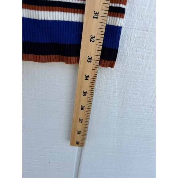 Love Tree Striped Ribbed Bodycon Midi Dress, Sz M - Picture 3 of 4